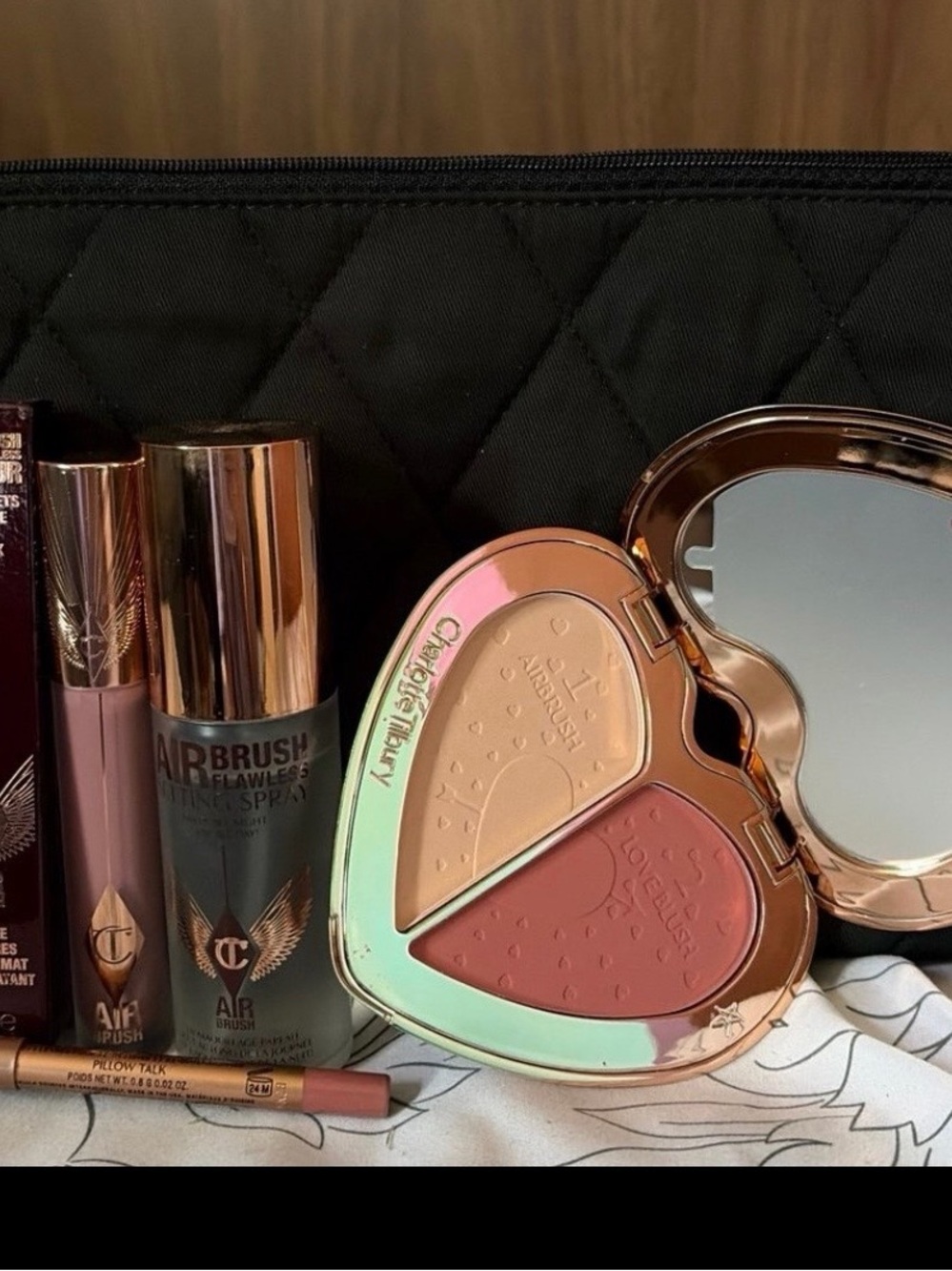 Charlotte Tilbury Bundle. Pillow Talk Flawless Peach Beauty Soulmates palette..